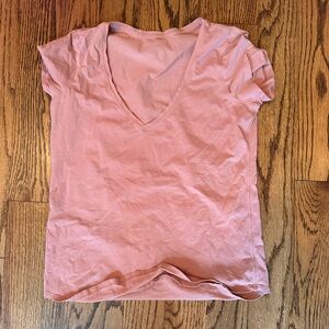 lululemon athletica Pink V-Neck Top